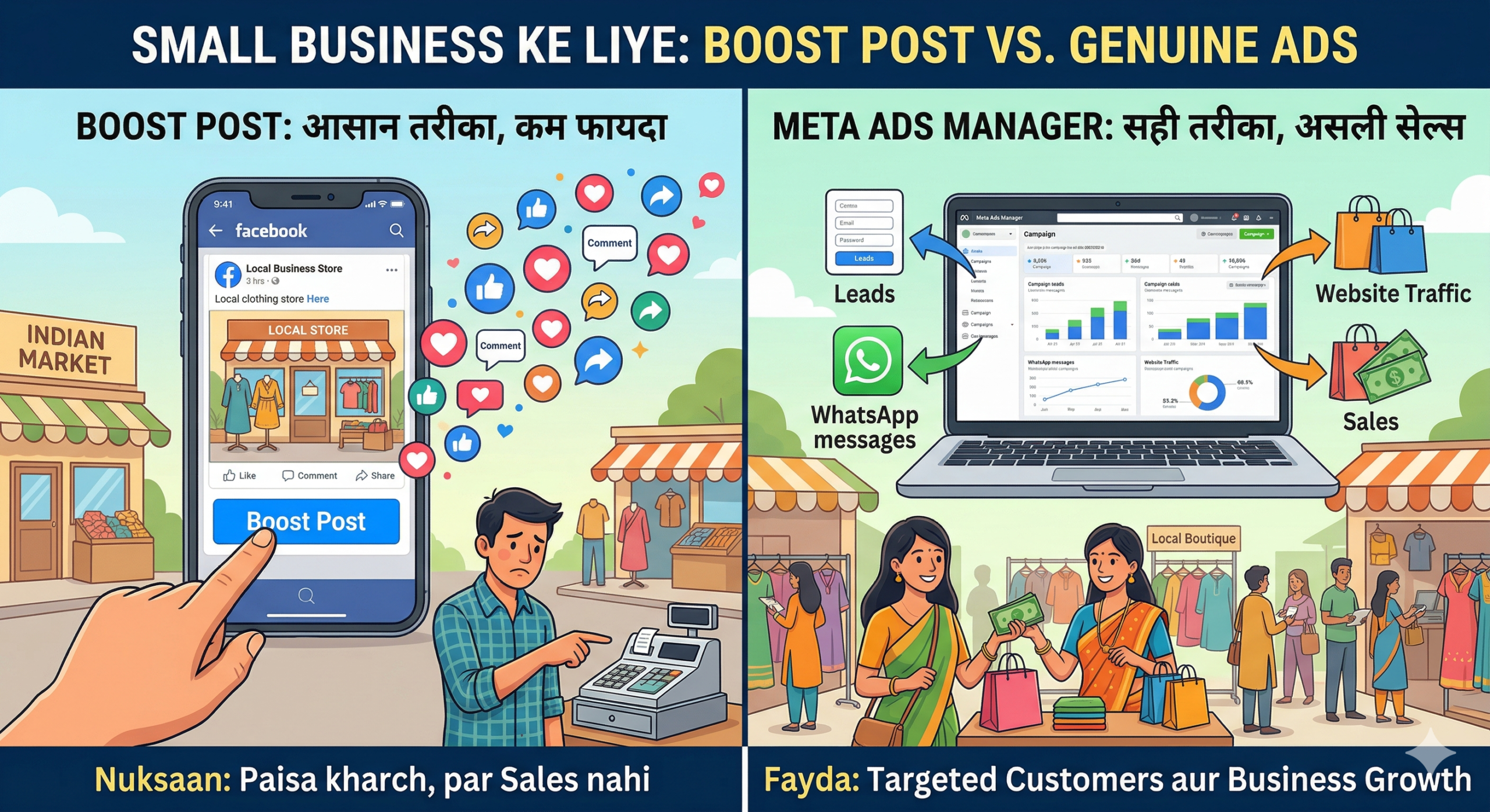 Boost post kya hai ? Small Business walo ko kya Nuksan hai (Real Case Study & Video Proof)